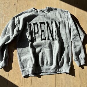 Collegiate Gildan Gray UPENN Men's Crewneck Sweater